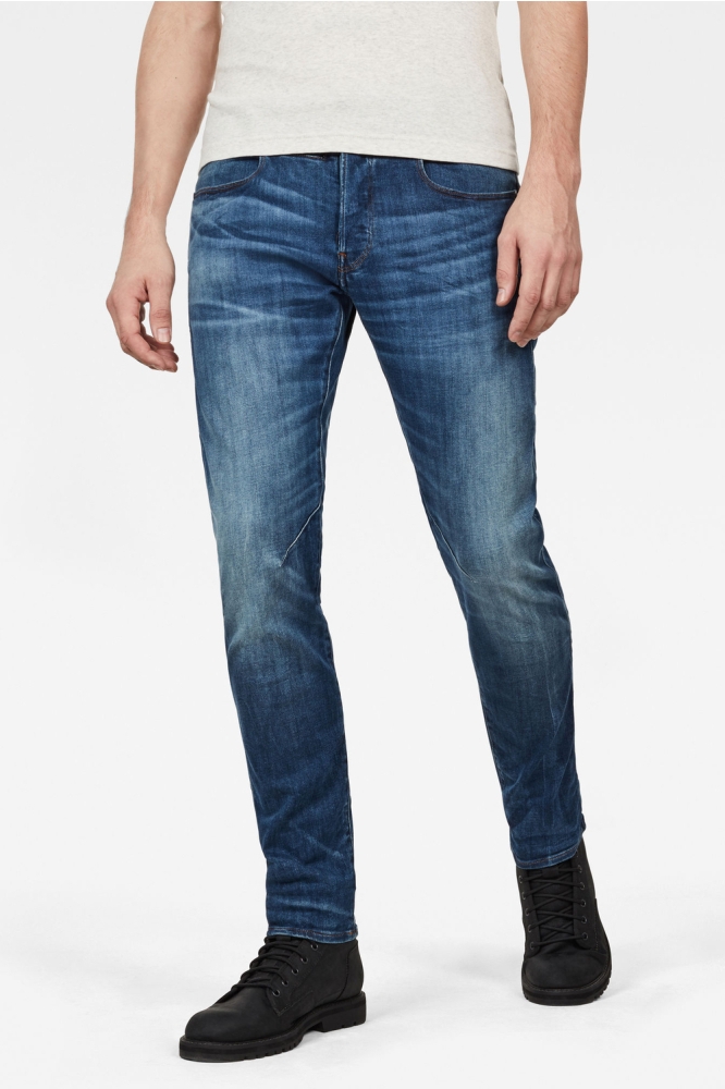 D STAQ 5 POCKET SLIM JEANS D06761 8968 6028 Medium Indigo Aged